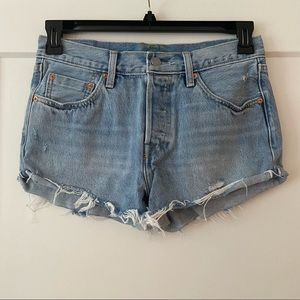 Levi's 501 Frayed Denim Shorts
